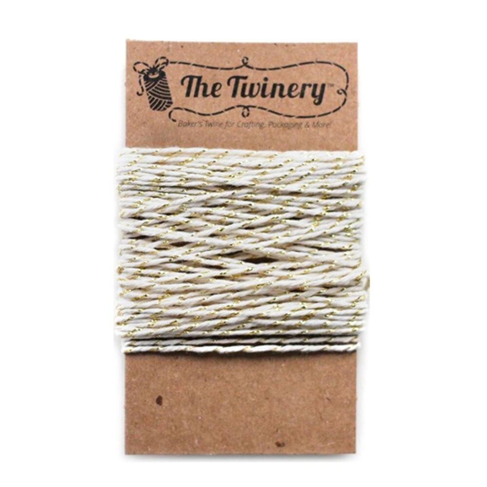 Gilt Gold Shimmer Striped Baker&#39;s Twine 15 Yards - PaperLanternStore.com - Paper Lanterns, Decor, Party Lights &amp; More