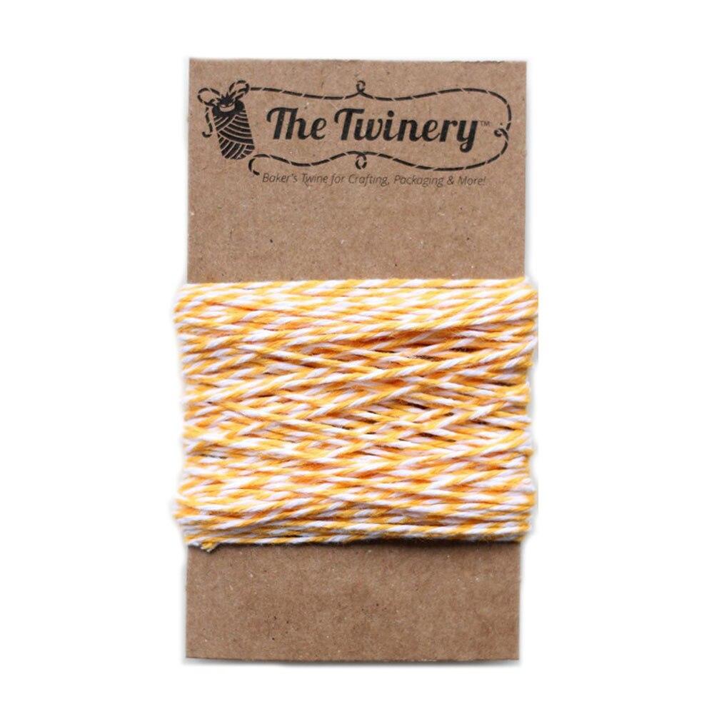 Marigold Yellow Striped Baker&#39;s Twine 15 Yards - PaperLanternStore.com - Paper Lanterns, Decor, Party Lights &amp; More
