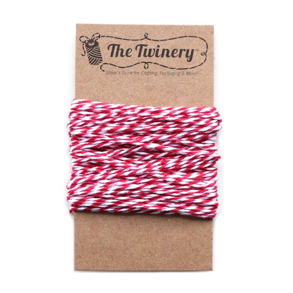 Poppy Red Striped Baker&#39;s Twine 15 Yards - PaperLanternStore.com - Paper Lanterns, Decor, Party Lights &amp; More