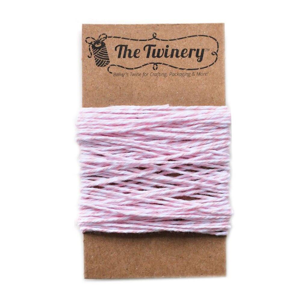 Rose Quartz Pink Striped Baker&#39;s Twine 15 Yards - PaperLanternStore.com - Paper Lanterns, Decor, Party Lights &amp; More