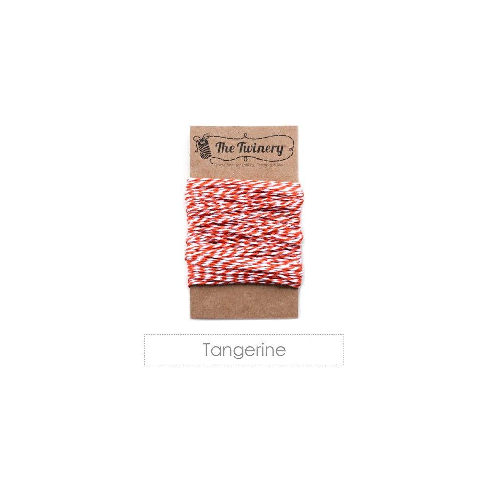 Tangerine Orange Striped Baker&#39;s Twine 15 Yards - PaperLanternStore.com - Paper Lanterns, Decor, Party Lights &amp; More
