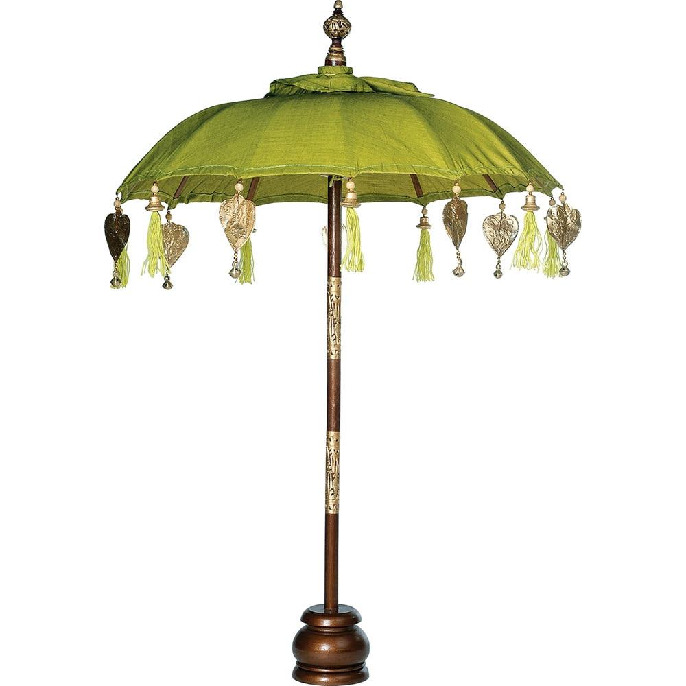 Dark Chartreuse Green Balinese Festival Parasol - PaperLanternStore.com - Paper Lanterns, Decor, Party Lights &amp; More