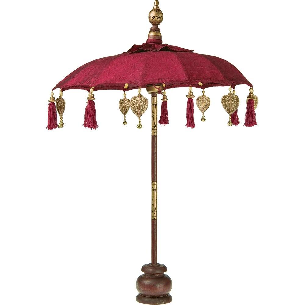 Dark Red Balinese Festival Parasol - PaperLanternStore.com - Paper Lanterns, Decor, Party Lights &amp; More