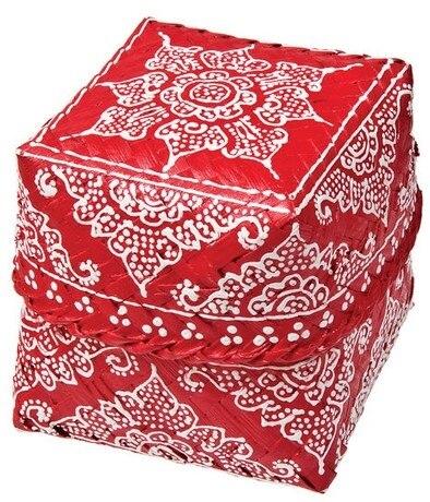 Red Painted Palm Gift and Favor Box - PaperLanternStore.com - Paper Lanterns, Decor, Party Lights &amp; More