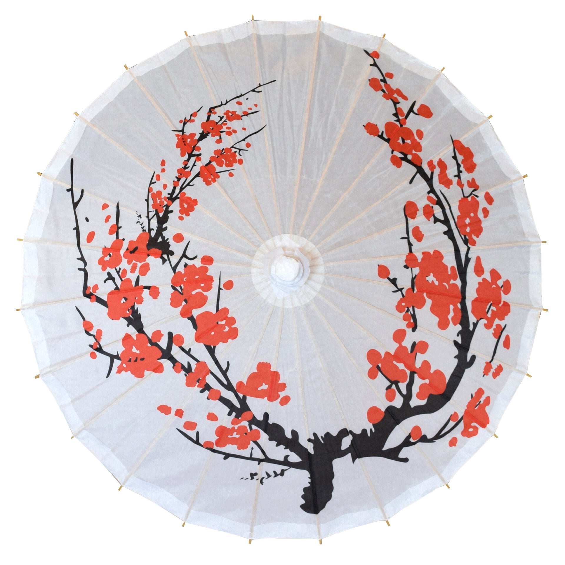 32 Inch Cherry Blossom Premium Nylon Parasol Umbrella with Elegant Handle