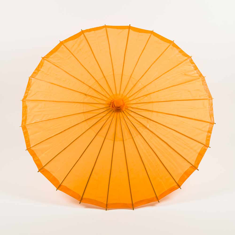 32&quot; Orange Parasol Umbrella, Premium Nylon with Elegant Handle