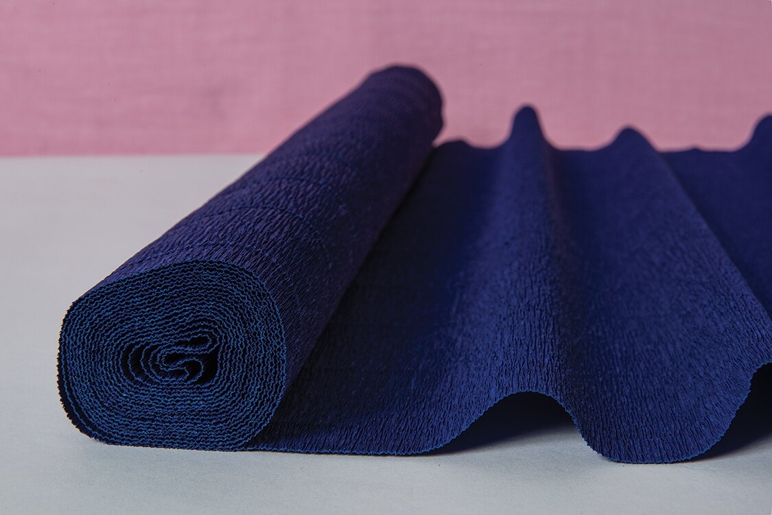 Cobalt Blue Premium Heavy Italian Crepe Paper Roll and Table Runner, 20 Inches x 8 Feet - PaperLanternStore.com - Paper Lanterns, Decor, Party Lights &amp; More