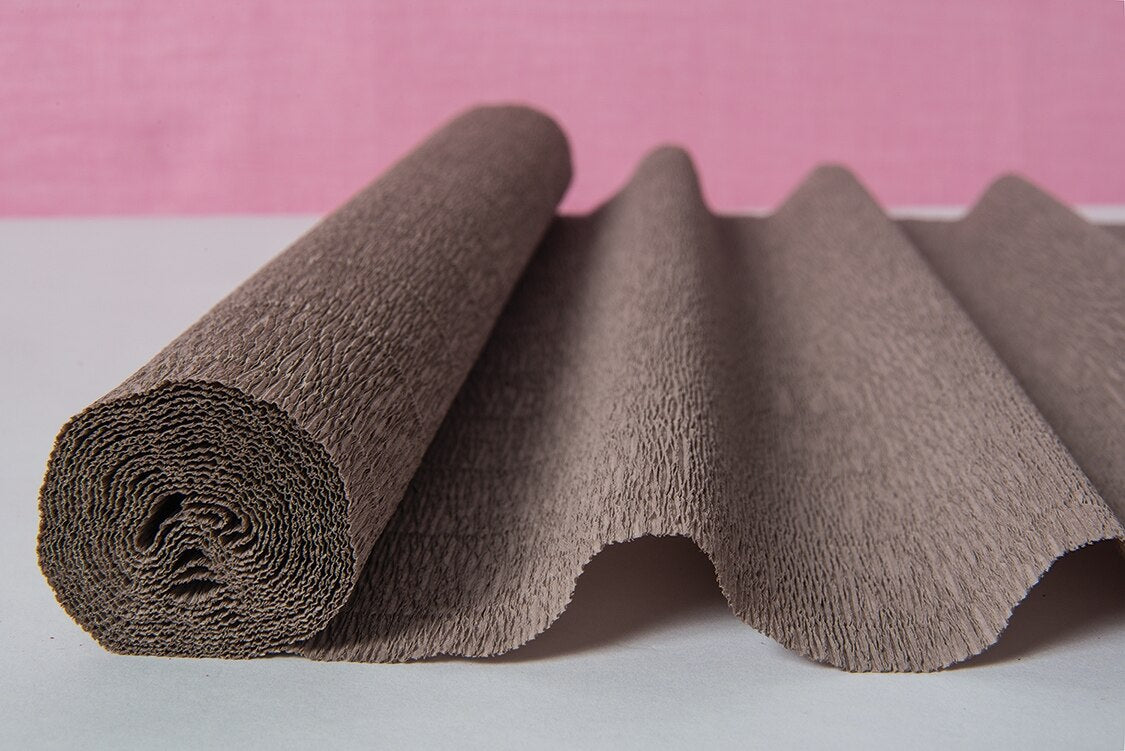 Driftwood Grey Premium Heavy Italian Crepe Paper Roll and Table Runner, 20 Inches x 8 Feet - PaperLanternStore.com - Paper Lanterns, Decor, Party Lights &amp; More