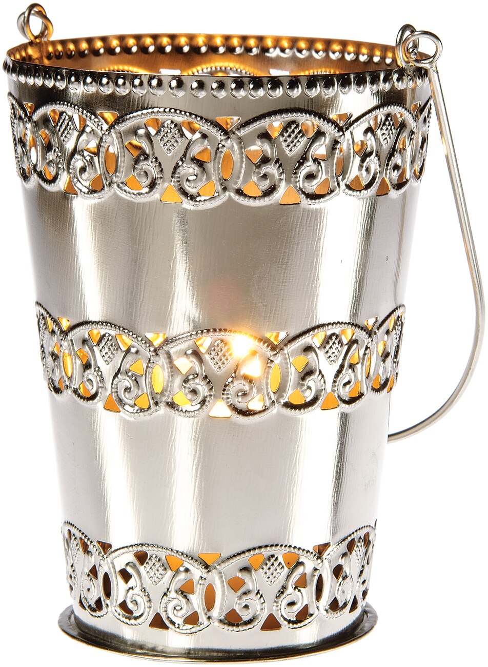 Large Mira Punched Tin Shadow Lantern - PaperLanternStore.com - Paper Lanterns, Decor, Party Lights &amp; More