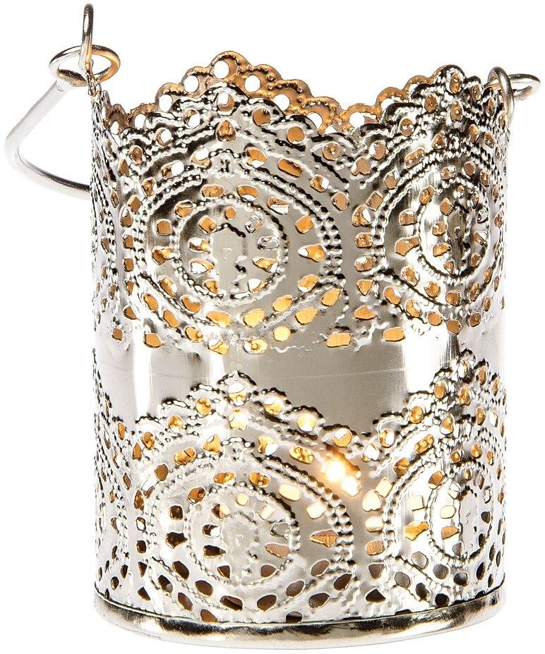 Small Padma Punched Tin Shadow Lantern - PaperLanternStore.com - Paper Lanterns, Decor, Party Lights &amp; More