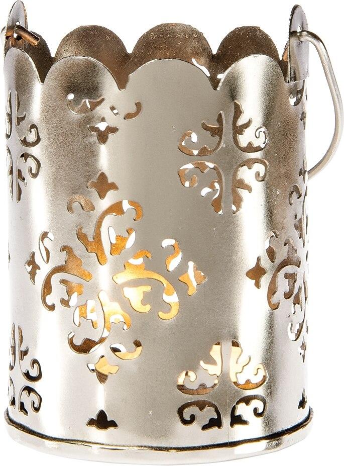 Small Amala Punched Tin Damask Pattern Shadow Lantern - PaperLanternStore.com - Paper Lanterns, Decor, Party Lights &amp; More