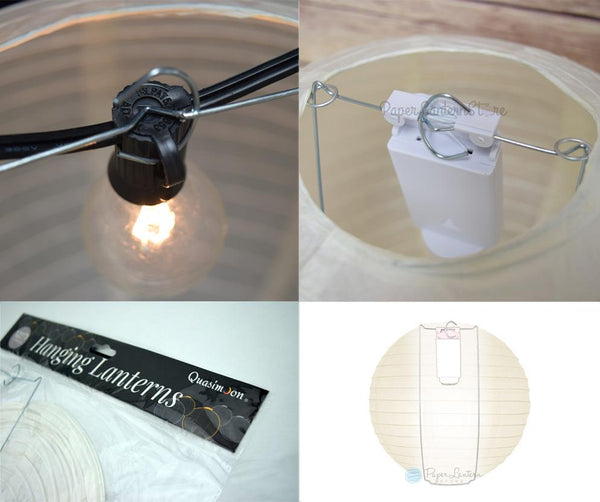Beige / Ivory Kawaii Unique Oval Egg Shaped Paper Lantern, 10-inch x 14-inch