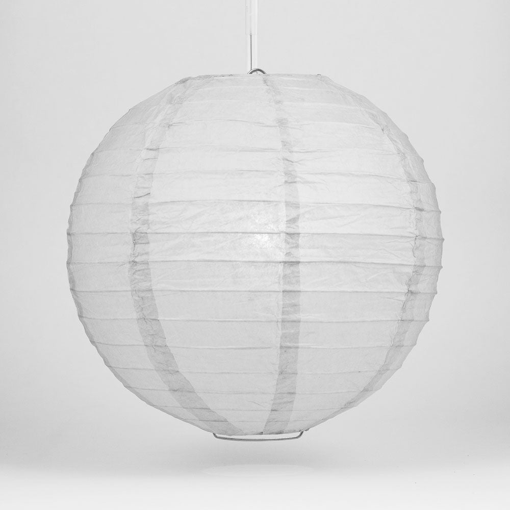 36&quot; Gray / Grey Jumbo Round Paper Lantern, Even Ribbing, Chinese Hanging Wedding &amp; Party Decoration - PaperLanternStore.com - Paper Lanterns, Decor, Party Lights &amp; More