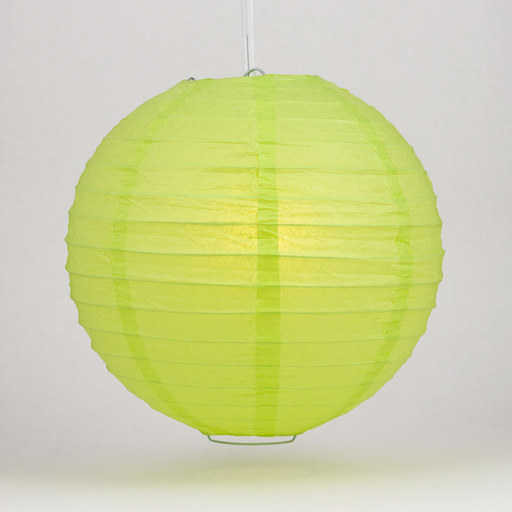 36&quot; Light Lime Green Jumbo Round Paper Lantern, Even Ribbing, Chinese Hanging Wedding &amp; Party Decoration - PaperLanternStore.com - Paper Lanterns, Decor, Party Lights &amp; More