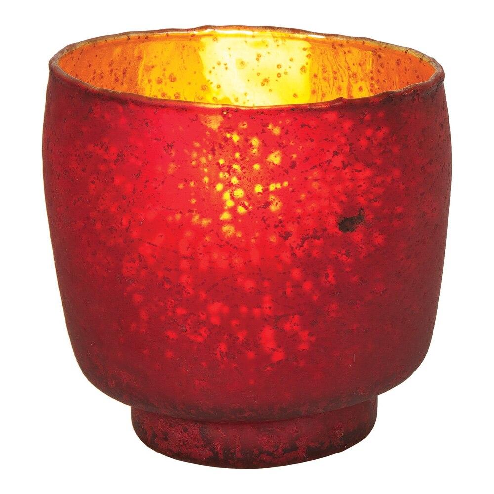 Red Kebi Luxe Glass Candle Holder - PaperLanternStore.com - Paper Lanterns, Decor, Party Lights &amp; More