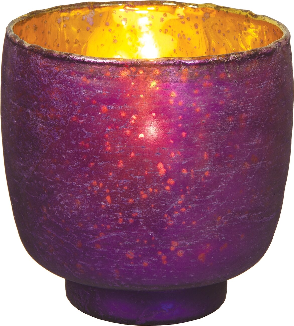 Plum Purple Omorose Luxe Glass Candle Holder - PaperLanternStore.com - Paper Lanterns, Decor, Party Lights &amp; More