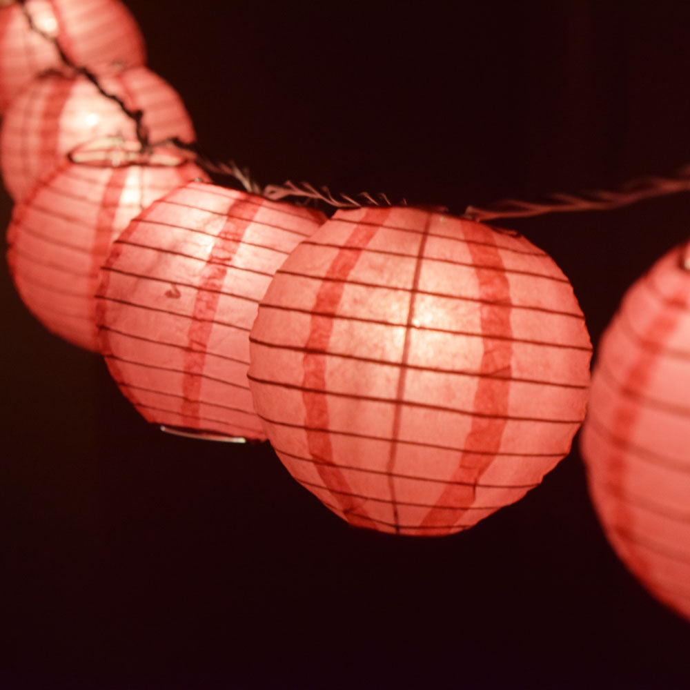 4&quot; Fuchsia / Hot Pink Round Paper Lantern, Even Ribbing, Hanging Decoration (10 PACK) - PaperLanternStore.com - Paper Lanterns, Decor, Party Lights &amp; More