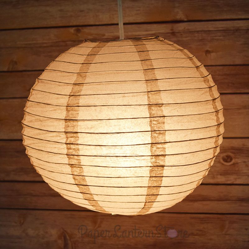 4" Dusty Sand Rose Round Paper Lantern, Even Ribbing, Hanging Decoration (10 PACK) - PaperLanternStore.com - Paper Lanterns, Decor, Party Lights & More
