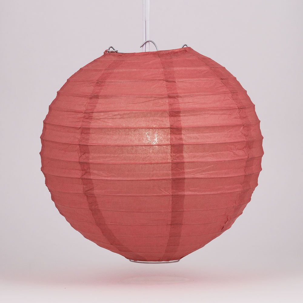 4&quot; Marasala / Burgundy Wine Round Paper Lantern, Even Ribbing, Hanging Decoration (10-Pack) - PaperLanternStore.com - Paper Lanterns, Decor, Party Lights &amp; More