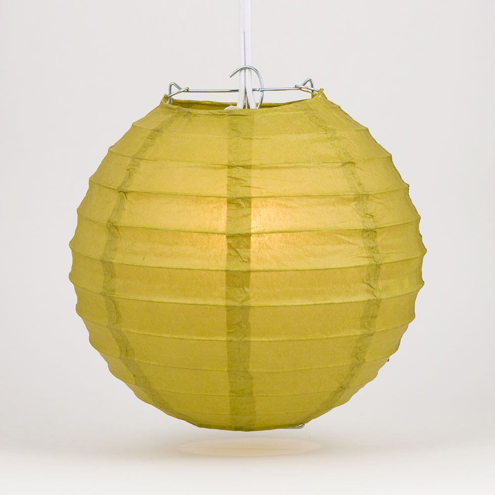 4&quot; Pear Round Paper Lantern, Even Ribbing, Hanging Decoration (10-Pack) - PaperLanternStore.com - Paper Lanterns, Decor, Party Lights &amp; More