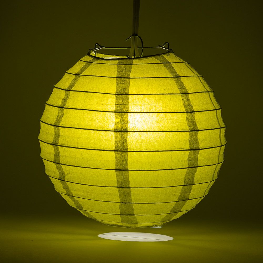 4&quot; Pear Round Paper Lantern, Even Ribbing, Hanging Decoration (10-Pack) - PaperLanternStore.com - Paper Lanterns, Decor, Party Lights &amp; More