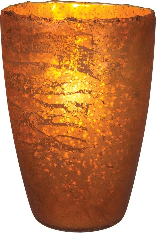 Copper Nubiti Luxe Glass Large Candle Holder - PaperLanternStore.com - Paper Lanterns, Decor, Party Lights &amp; More