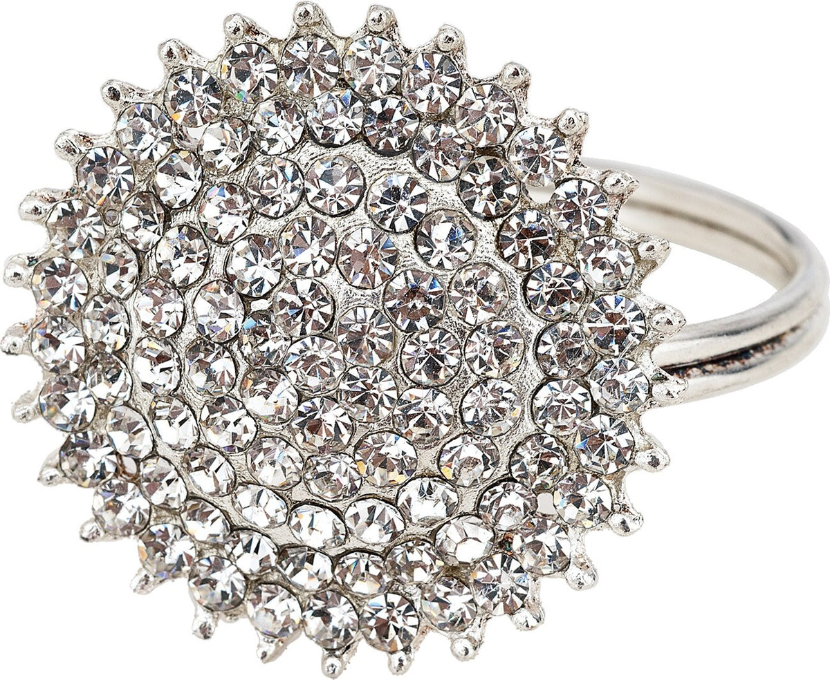 Silver Glamour Rhinestone Bejeweled Napkin Ring, Set of 4 - PaperLanternStore.com - Paper Lanterns, Decor, Party Lights &amp; More