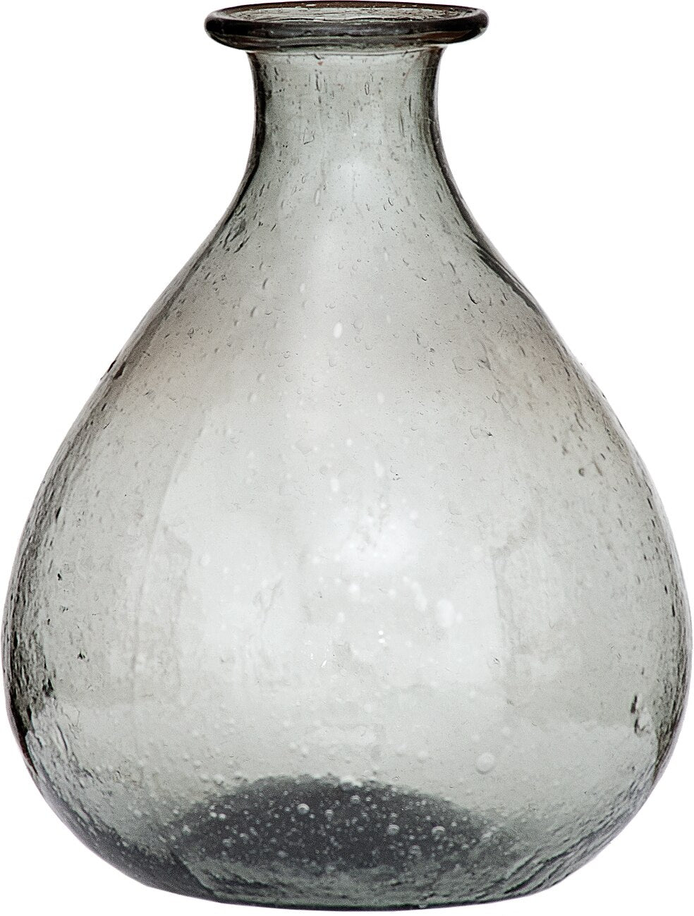 Charcoal Grey Isa Recycled Glass Teardrop Vase - PaperLanternStore.com - Paper Lanterns, Decor, Party Lights &amp; More