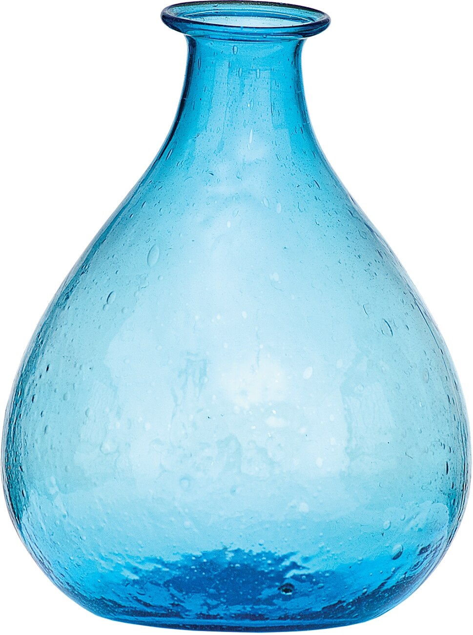 Turquoise Blue Isa Recycled Glass Teardrop Vase - PaperLanternStore.com - Paper Lanterns, Decor, Party Lights &amp; More