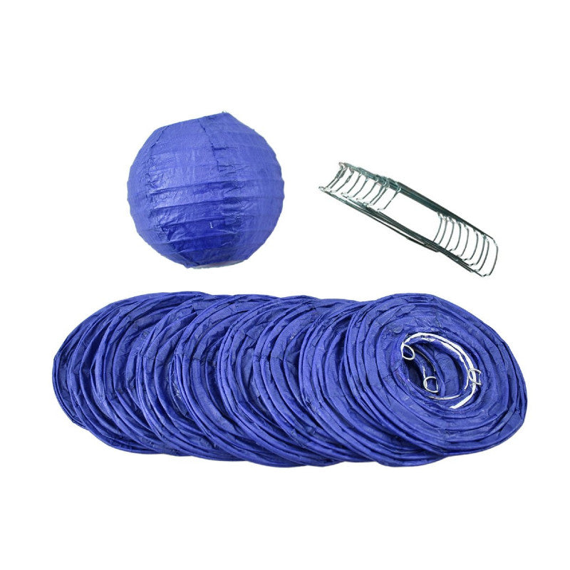 4&quot; Dark Blue Round Paper Lantern, Even Ribbing, Hanging Decoration (10 PACK) - PaperLanternStore.com - Paper Lanterns, Decor, Party Lights &amp; More