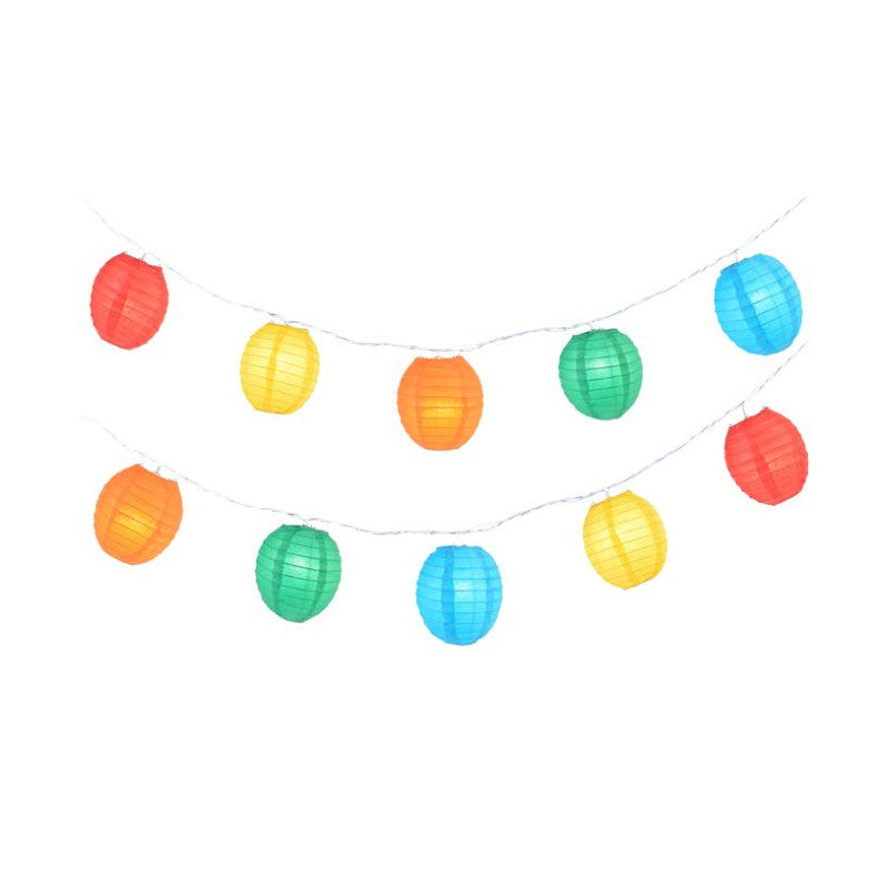 Multi-Color Kawaii Shaped Paper Lantern String String Lights (8FT, Expandable) (UL Listed) - PaperLanternStore.com - Paper Lanterns, Decor, Party Lights & More