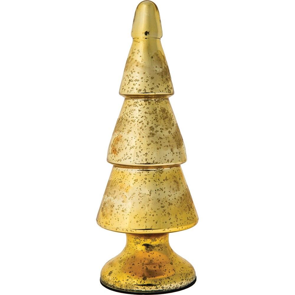 Gold Mercury Glass Tabletop Tree Figurine - PaperLanternStore.com - Paper Lanterns, Decor, Party Lights &amp; More