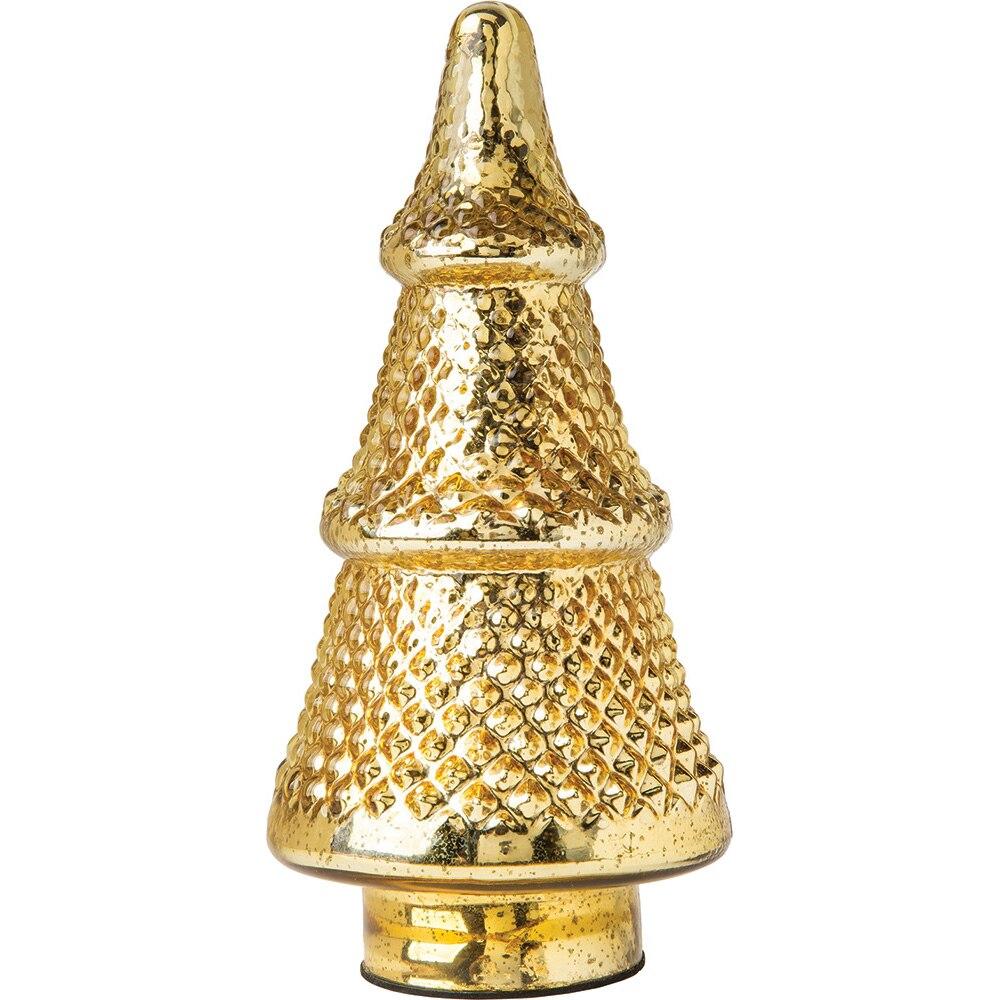 Gold Mercury Glass Tabletop Hobnail Tree Figurine - PaperLanternStore.com - Paper Lanterns, Decor, Party Lights &amp; More