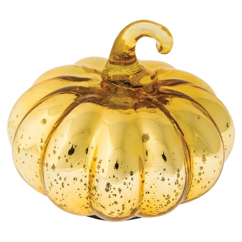 Gold Mercury Glass Small Tabletop Pumpkin - PaperLanternStore.com - Paper Lanterns, Decor, Party Lights &amp; More