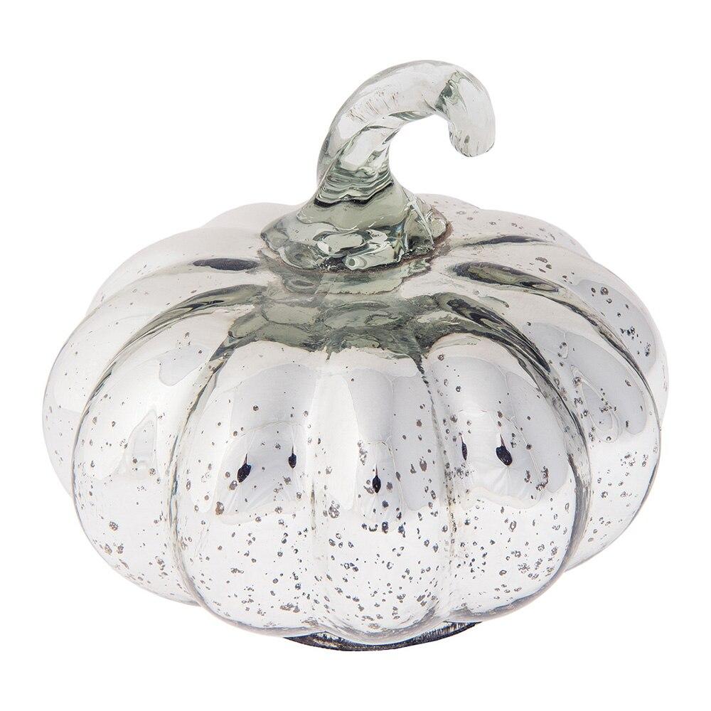 Silver Mercury Glass Small Tabletop Pumpkin - PaperLanternStore.com - Paper Lanterns, Decor, Party Lights &amp; More