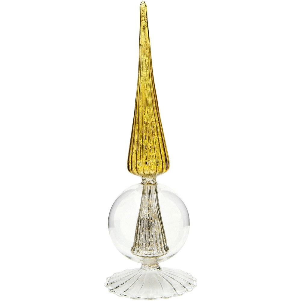 Gold Mercury Glass Cassia Decorative Finial - PaperLanternStore.com - Paper Lanterns, Decor, Party Lights &amp; More