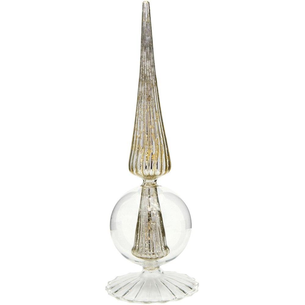 Silver Mercury Glass Cassia Decorative Finial - PaperLanternStore.com - Paper Lanterns, Decor, Party Lights &amp; More