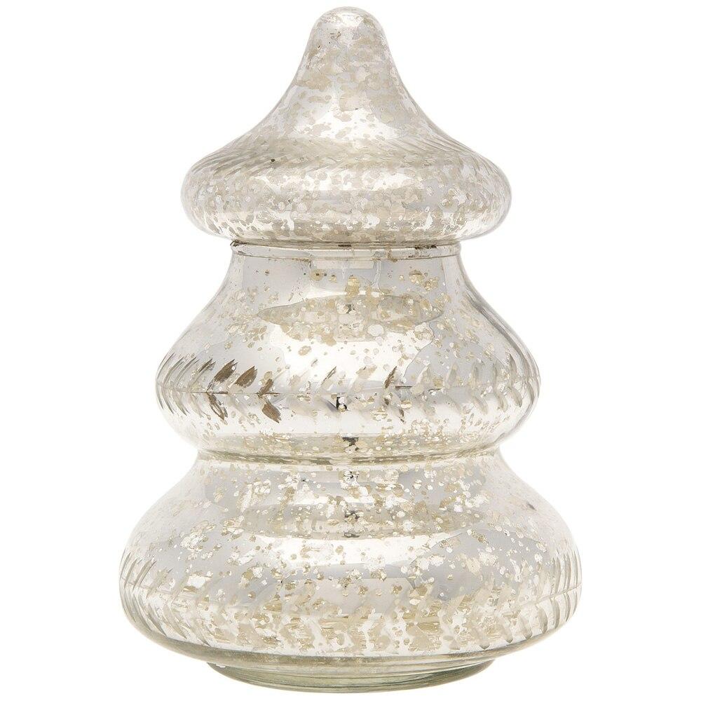 Silver Mercury Glass Tree Jar - PaperLanternStore.com - Paper Lanterns, Decor, Party Lights &amp; More