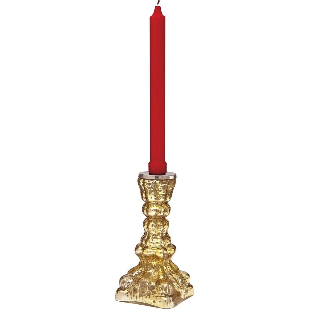 Gold Estelle Mercury Glass Candlestick - PaperLanternStore.com - Paper Lanterns, Decor, Party Lights &amp; More