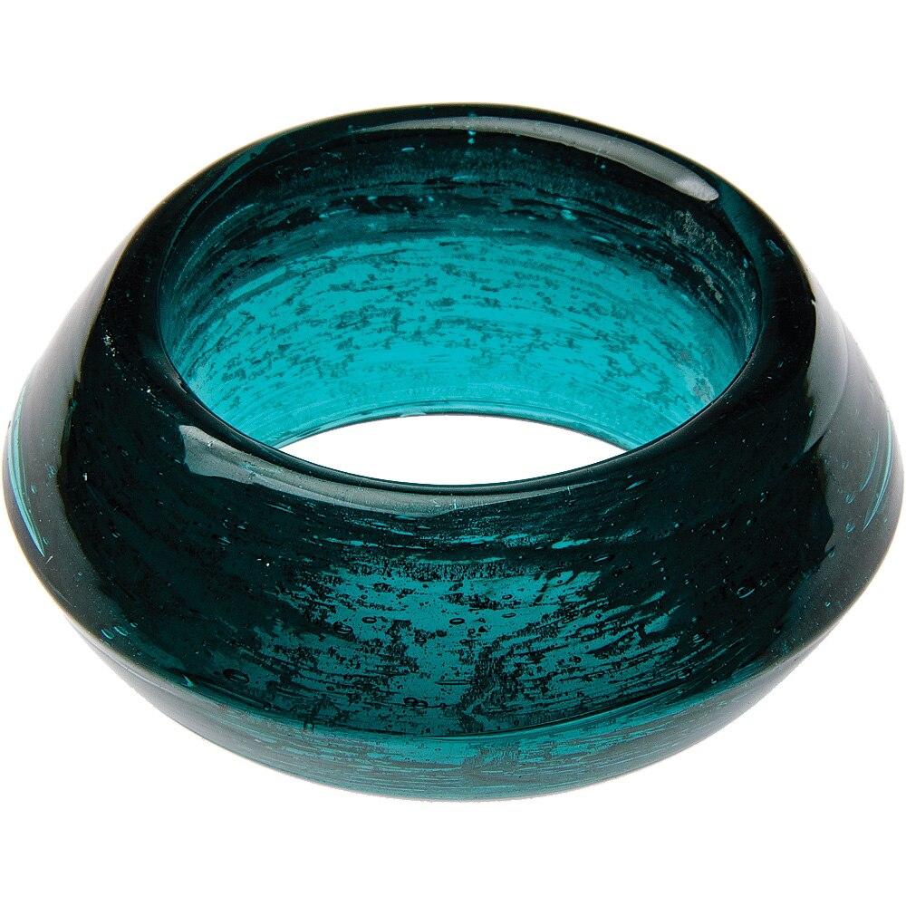 Teal Recycled Glass Napkin Ring, Set of 4 - PaperLanternStore.com - Paper Lanterns, Decor, Party Lights &amp; More