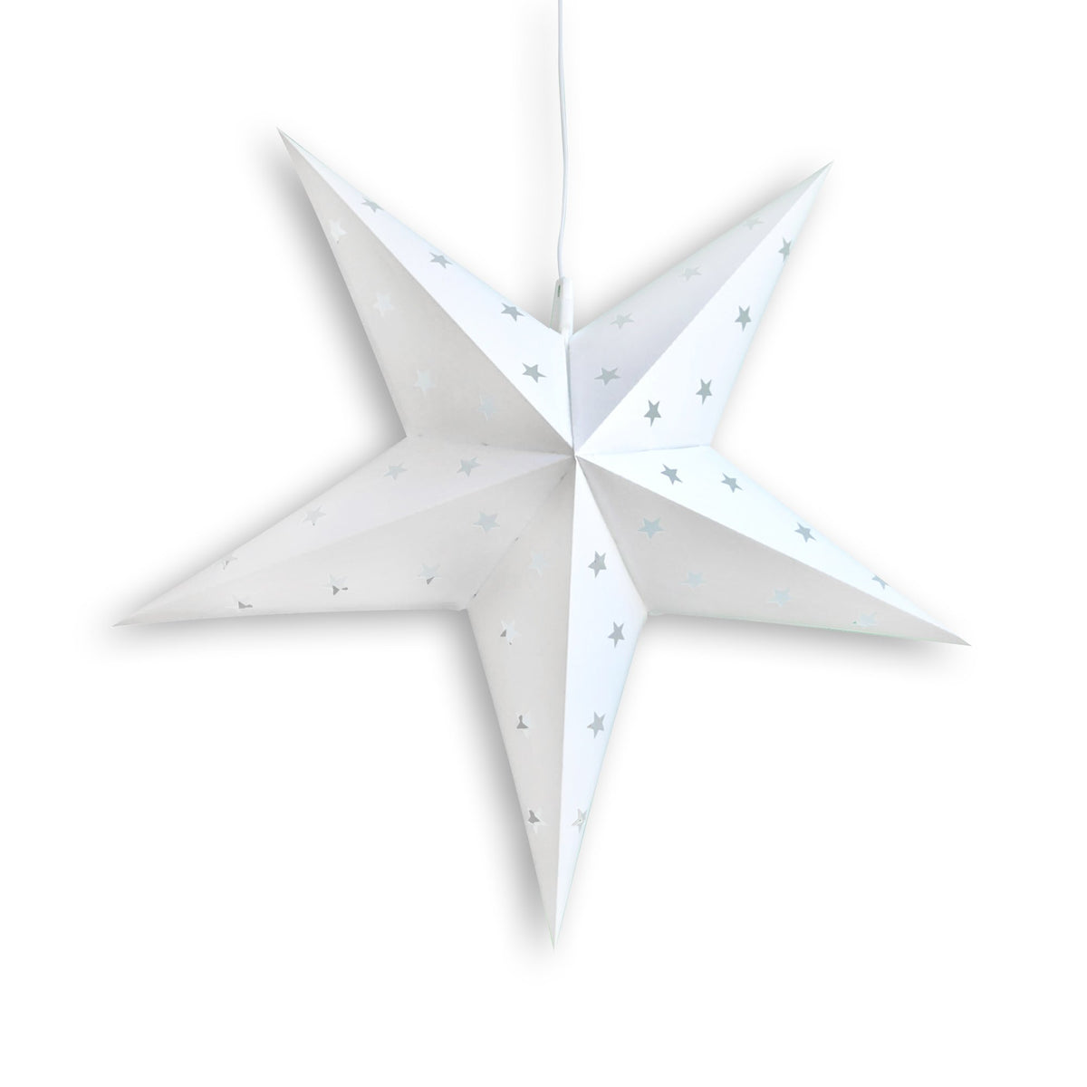 19&quot; White Weatherproof Star Lantern Lamp, Hanging Decoration (Shade Only)