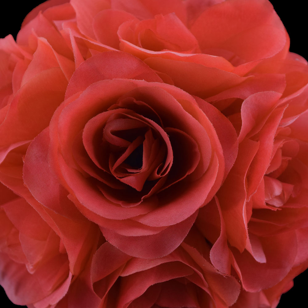 6&quot; Roseate / Pink Coral Rose Flower Pomander Small Wedding Kissing Ball for Weddings and Decoration - PaperLanternStore.com - Paper Lanterns, Decor, Party Lights &amp; More