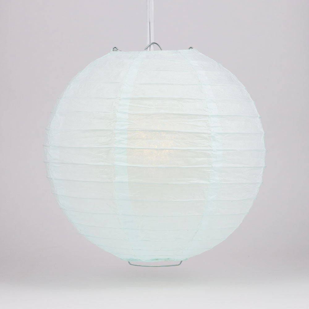 6&quot; Arctic Spa Blue Round Paper Lantern, Even Ribbing, Chinese Hanging Wedding &amp; Party Decoration - PaperLanternStore.com - Paper Lanterns, Decor, Party Lights &amp; More