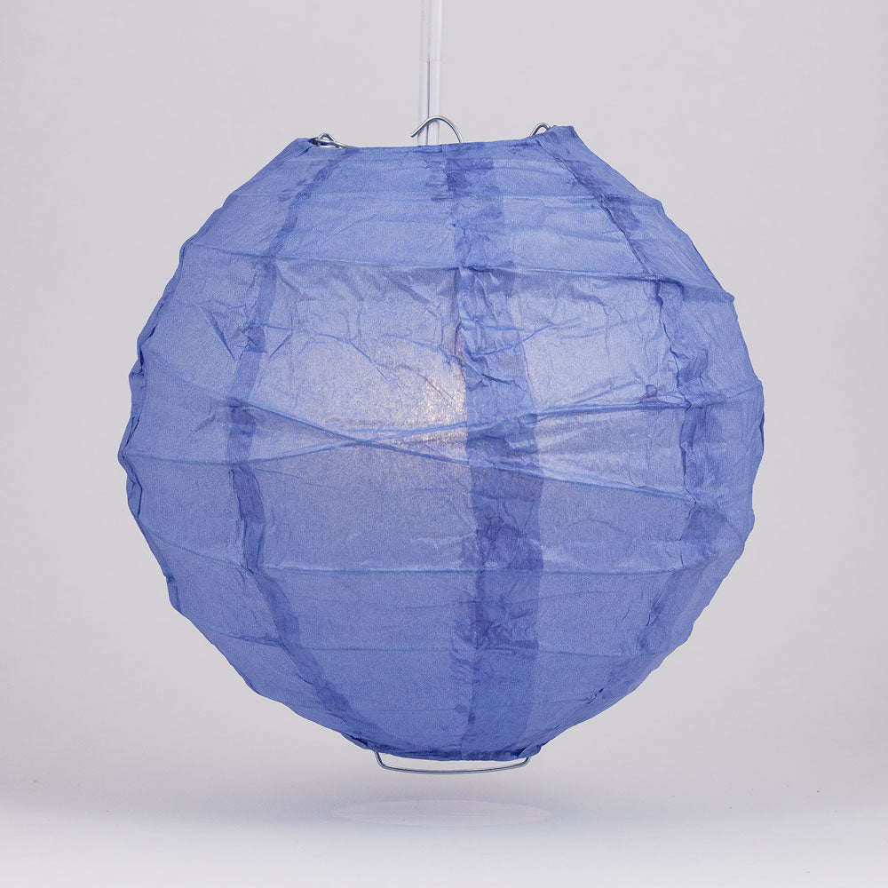 6&quot; Astra Blue / Very Periwinkle Round Paper Lantern, Crisscross Ribbing, Chinese Hanging Wedding &amp; Party Decoration - PaperLanternStore.com - Paper Lanterns, Decor, Party Lights &amp; More