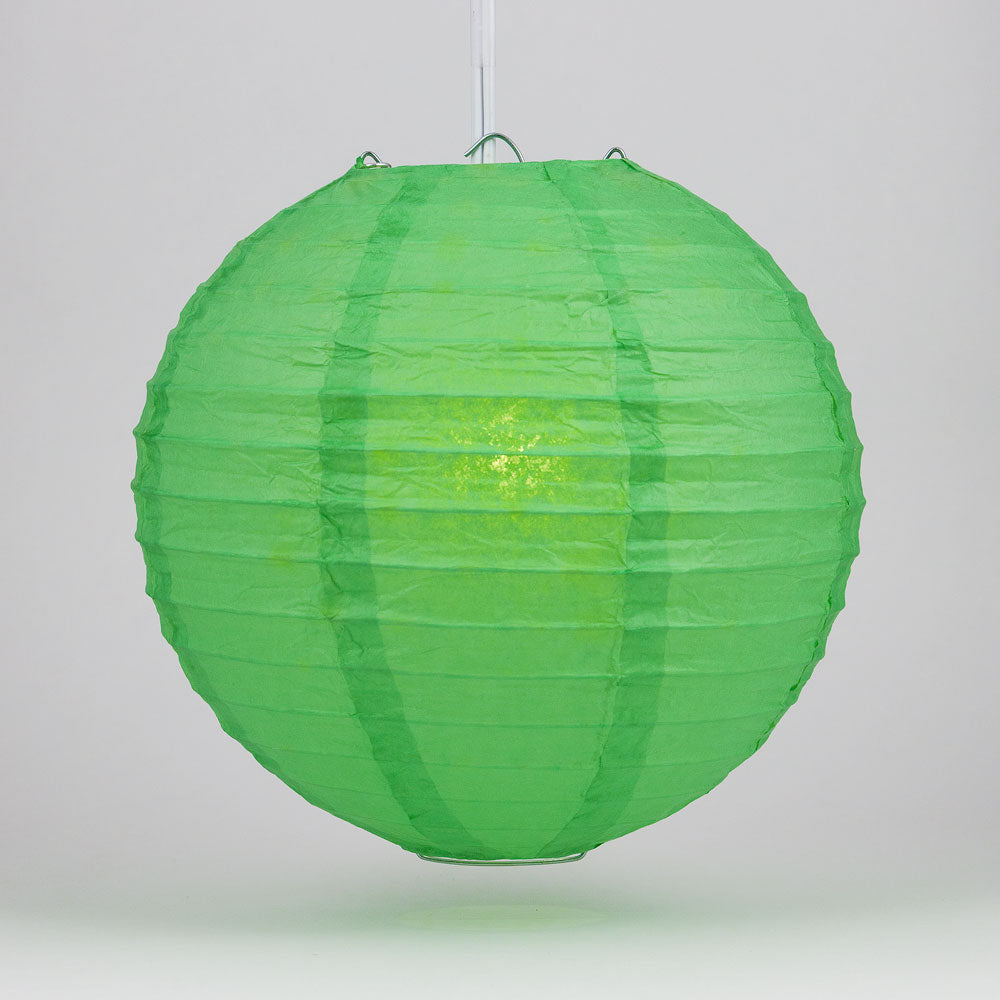 6&quot; Emerald Green Round Paper Lantern, Even Ribbing, Chinese Hanging Wedding &amp; Party Decoration - PaperLanternStore.com - Paper Lanterns, Decor, Party Lights &amp; More