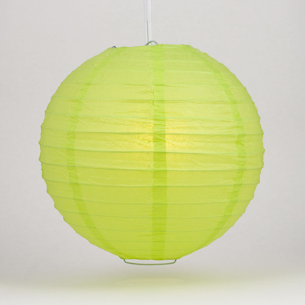 6&quot; Light Lime Green Round Paper Lantern, Even Ribbing, Chinese Hanging Wedding &amp; Party Decoration - PaperLanternStore.com - Paper Lanterns, Decor, Party Lights &amp; More