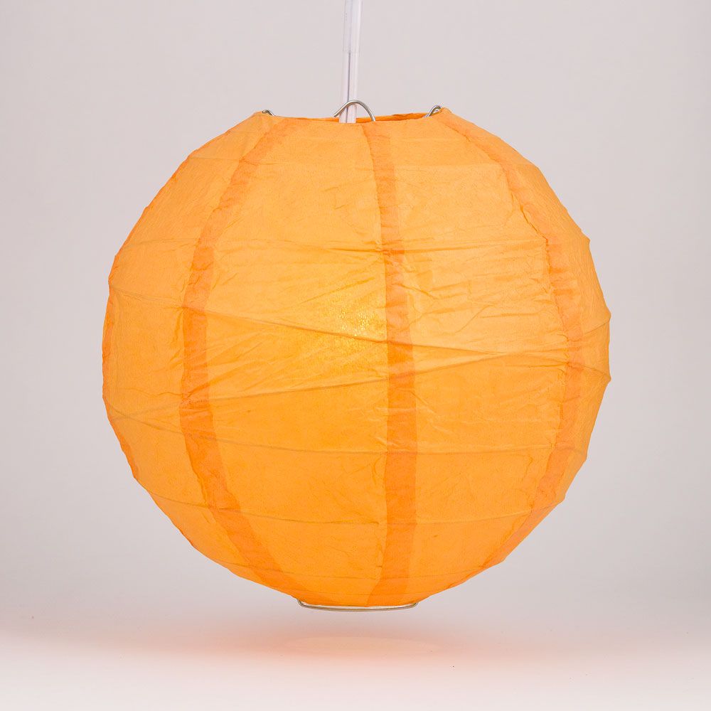 6&quot; Orange Round Paper Lantern, Crisscross Ribbing, Hanging Decoration - PaperLanternStore.com - Paper Lanterns, Decor, Party Lights &amp; More