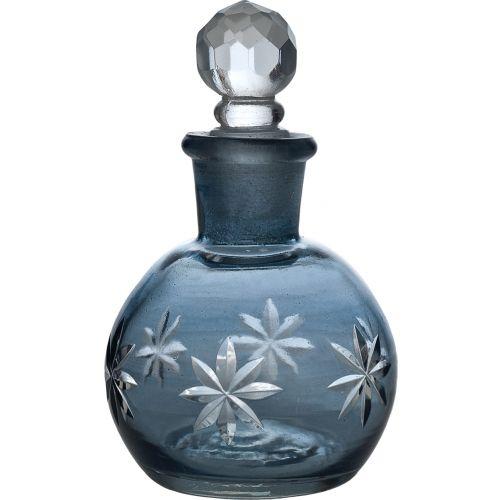 Sapphire Blue Nikita Colored Glass Round Perfume Bottle - SM - PaperLanternStore.com - Paper Lanterns, Decor, Party Lights &amp; More