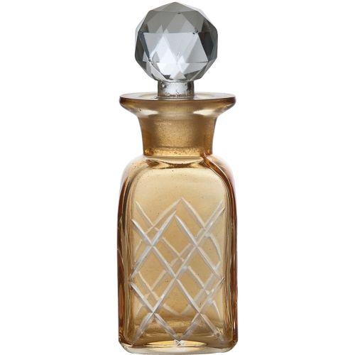 Amber Elena Colored Glass Rectangle Perfume Bottle - PaperLanternStore.com - Paper Lanterns, Decor, Party Lights &amp; More