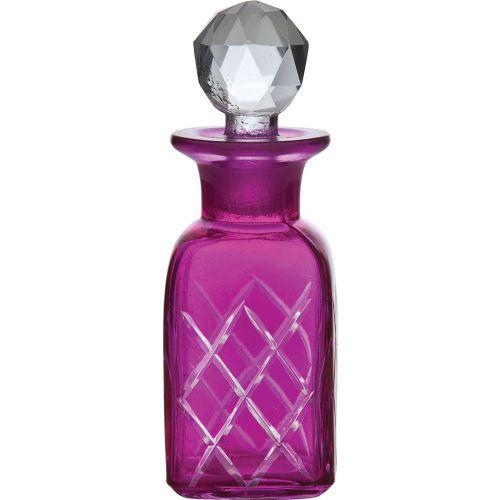 Fuchsia Pink Elena Colored Glass Rectangle Perfume Bottle - PaperLanternStore.com - Paper Lanterns, Decor, Party Lights &amp; More